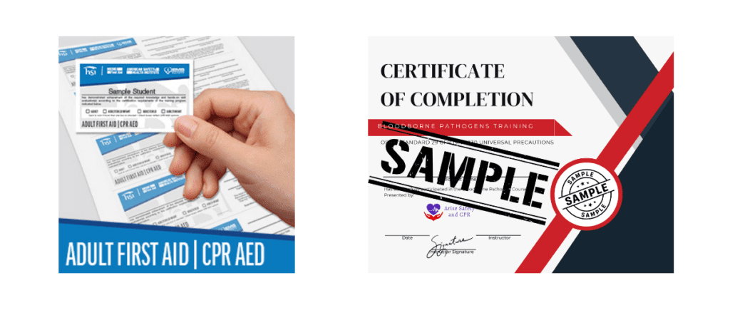 First Aid CPR AED Bloodborne Pathogens OSHA Certification